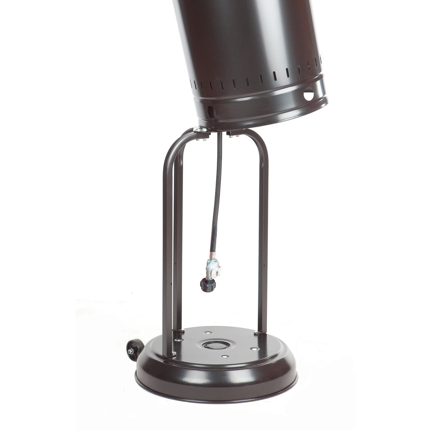 Amazon Basics 46,000 BTU Outdoor Propane Patio Heater with Wheels, Commercial & Residential, Slate Gray, 32.1 x 32.1 x 91.3 inches (LxWxH)