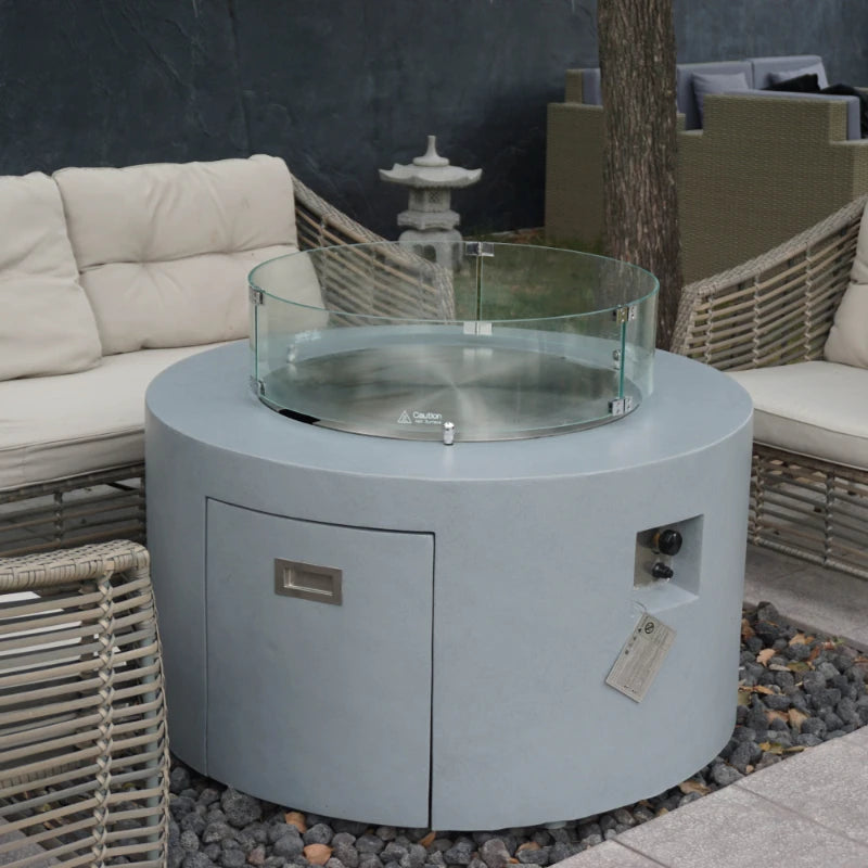 Concrete Fireplace Gas Fire Pit Table