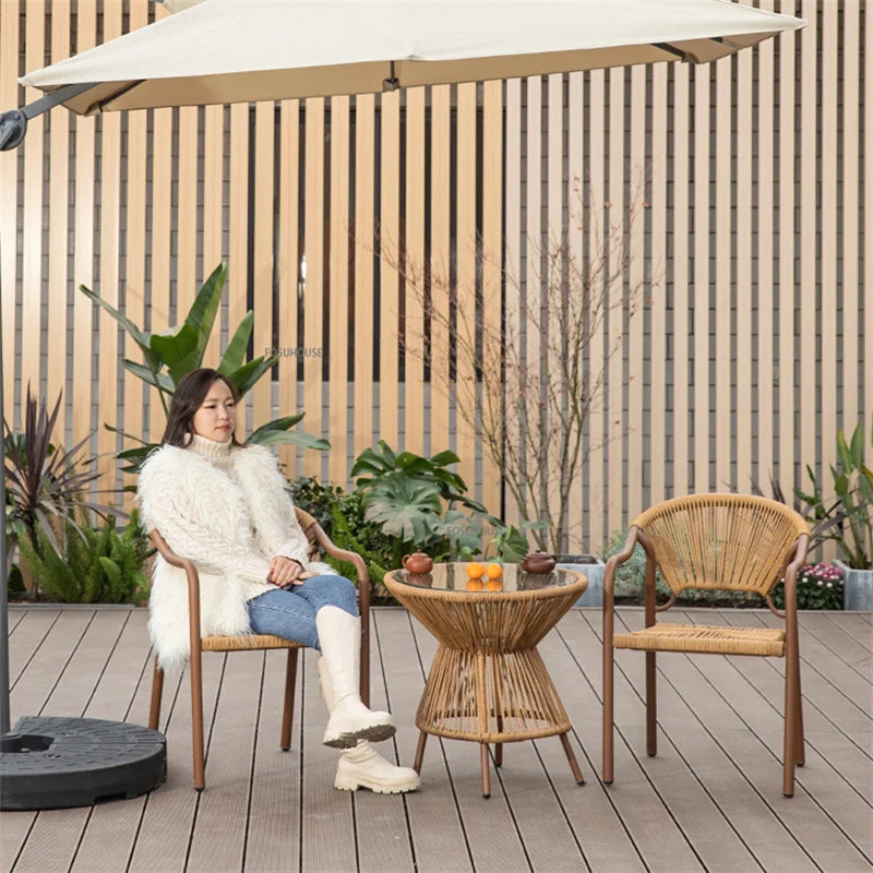 Nordic Outdoor Rattan Furniture Set