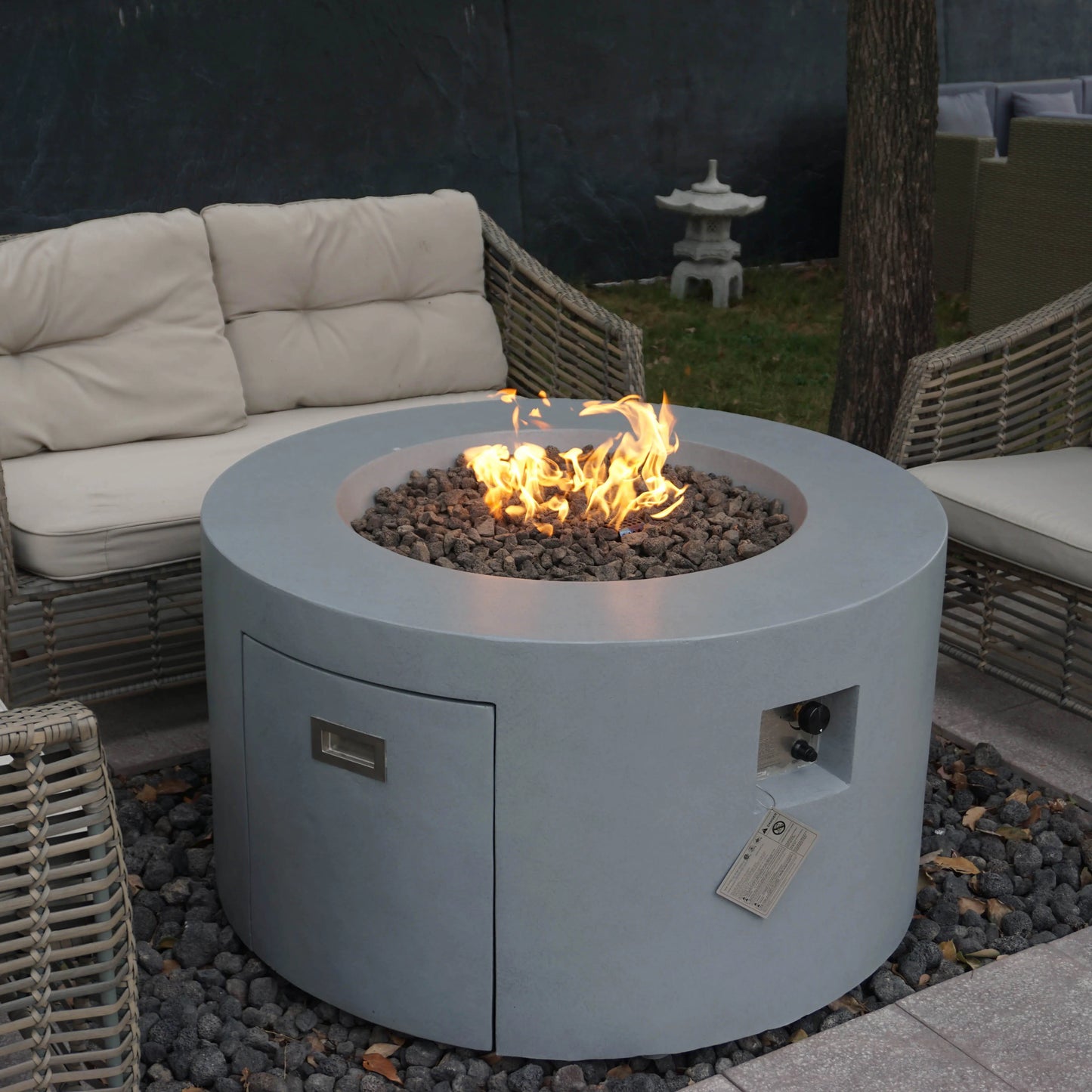 Concrete Fireplace Gas Fire Pit Table