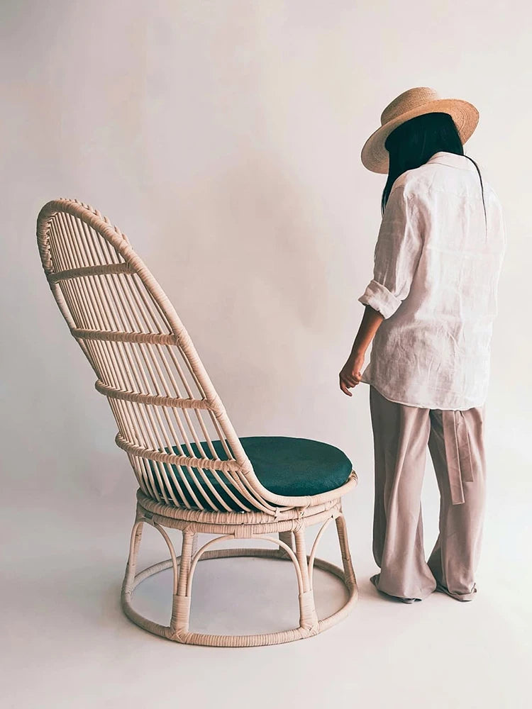 Rattan chair natural rattan sofa chair living room home single armchair
