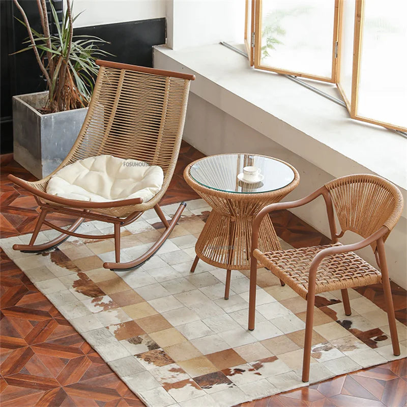 Nordic Outdoor Rattan Furniture Set