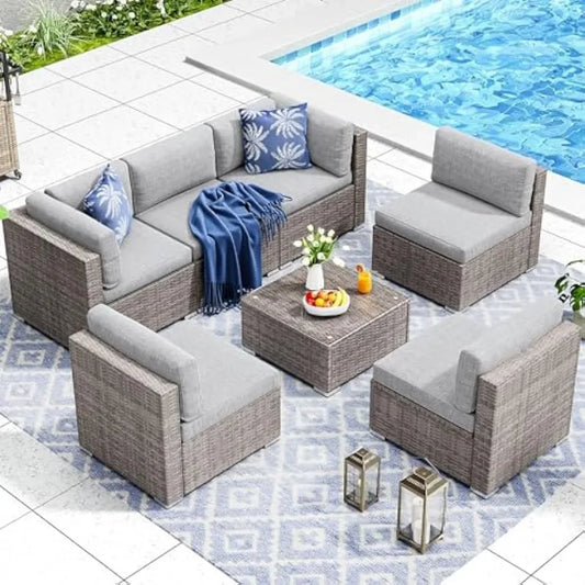 Outdoor Patio Furniture Set with 7 Pieces
