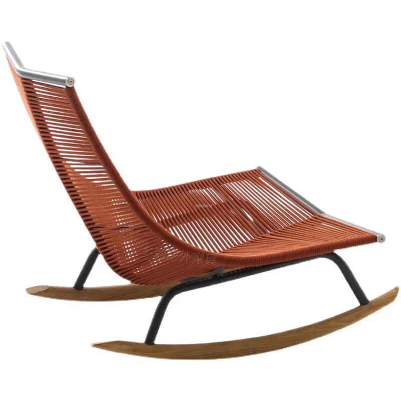 Balcony Rocking Chair Nordic Outdoor Garden Sofas Home Leisure Rope Living Room Chair Outdoor Furniture Japanese Courtyard Sofa